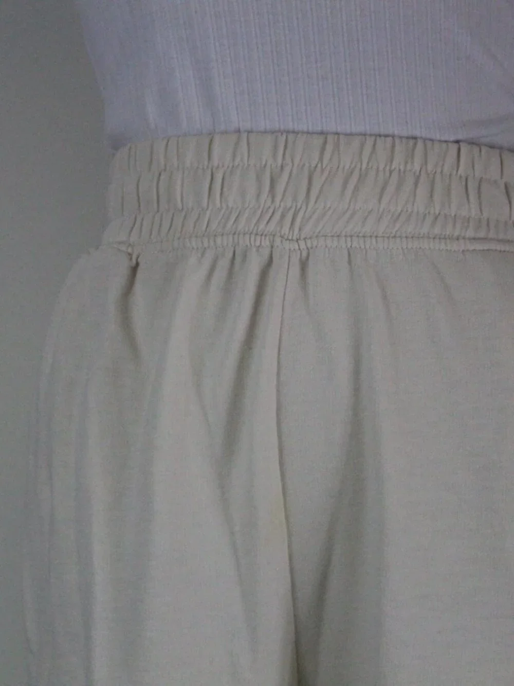 Divided H&M Cream Wide‎ Leg Pants Small Elastic Waist Lounge Minimalist